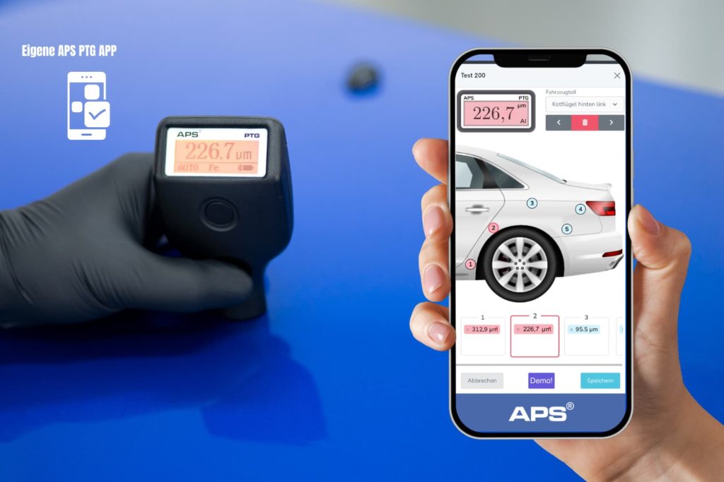 APS PTG App: Messwerte am Fahrzeug dokumentieren
