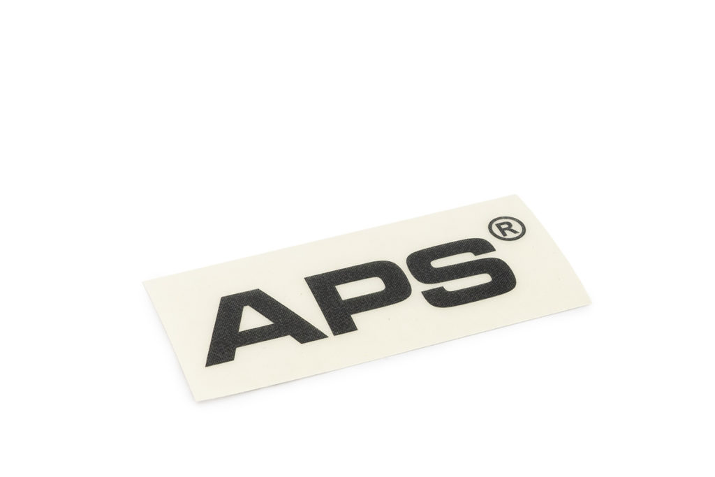 APS APS Logo-Aufkleber – Logo Aufkleber geplottet schwarze Folie