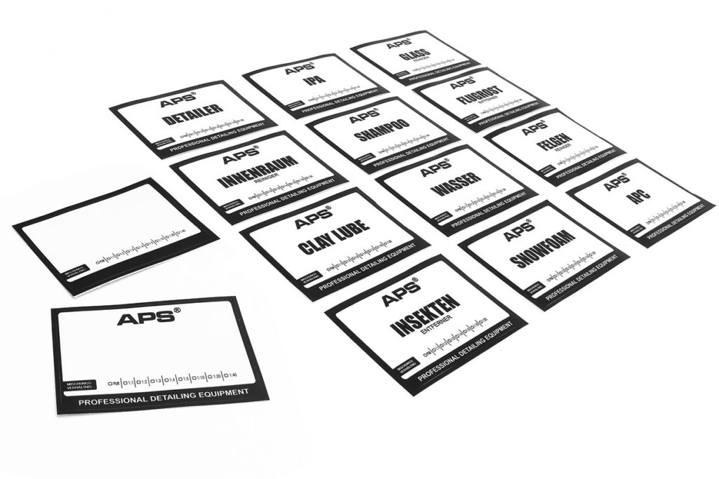 APS Produktaufkleber – Produktaufkleber